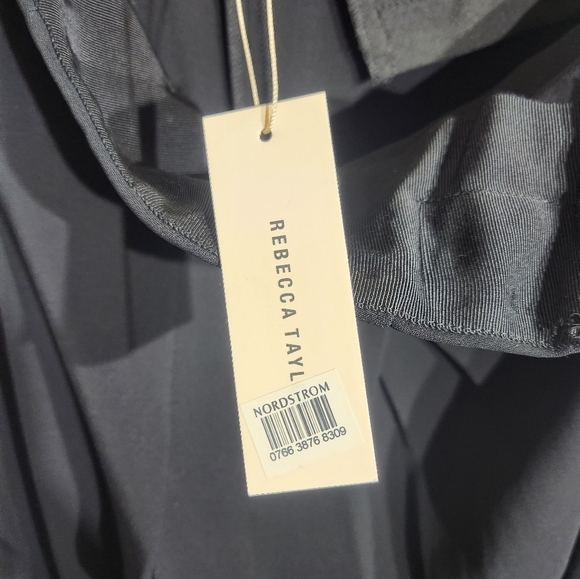 Rebecca Tailor Wide Leg Crop Pants Womens Size 10 Black - Picture 8 of 13